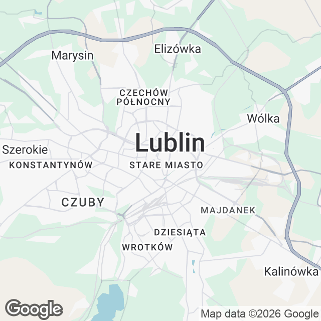 Mapa widoczności gabinetu w Google Maps na frazę „aparat ortodontyczny"