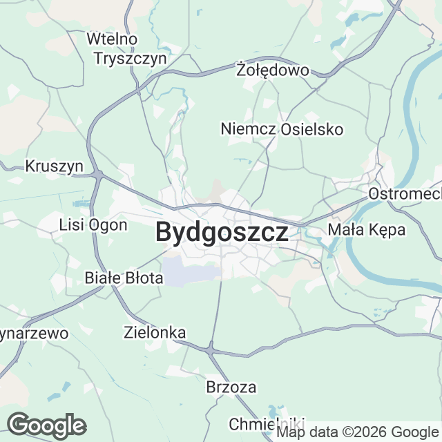 Mapa widoczności gabinetu w Google Maps na frazę „bonding zębów"