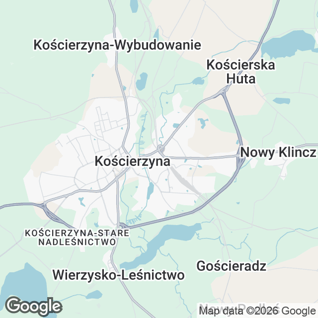 Mapa widoczności gabinetu w Google Maps na frazę „aparat ortodontyczny"