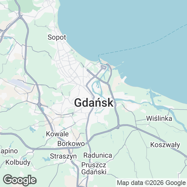 Mapa widoczności gabinetu w Google Maps na frazę „RTG zębów"