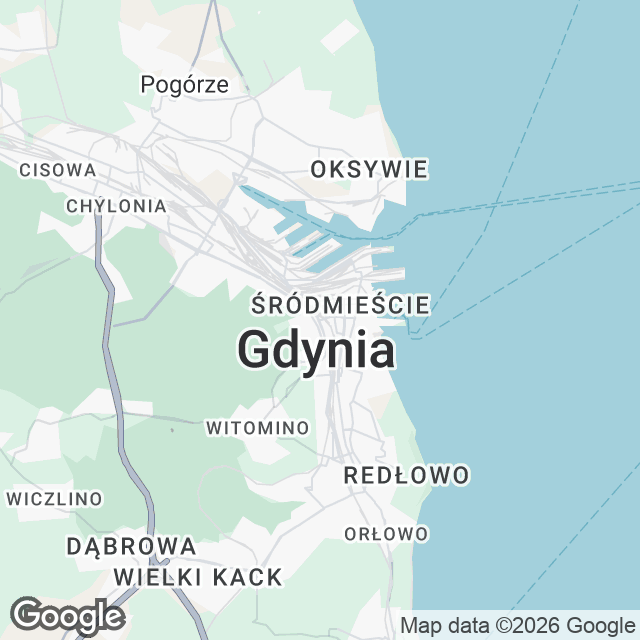 Mapa widoczności gabinetu w Google Maps na frazę „dentysta"