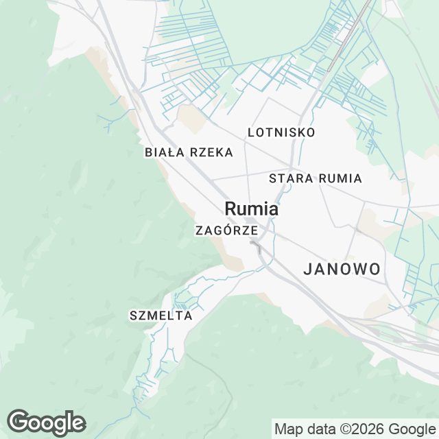 Mapa widoczności gabinetu w Google Maps na frazę „dentysta"